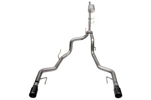 Ford F-150 Performance Exhaust - Dual Rear Exit - CORSA Performance - Sport Cat-Back - Black PVD - `21-`25